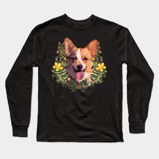 Corgi And Plants Long Sleeve T-Shirt